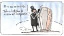 Un dessin humoristique montre une personne tenant un livre avec une citation sur l'importance de la lecture