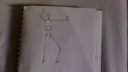 Dessin de figure humaine avec bras et jambes, style simple et informel
