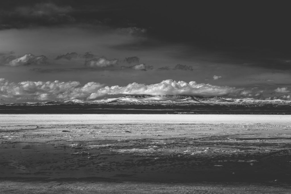 photo paysage en noir et blanc