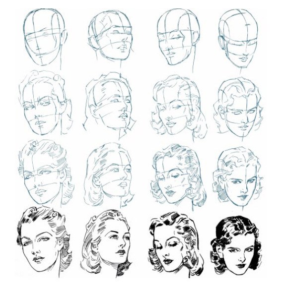 exercices pour apprendre à dessiner un visage