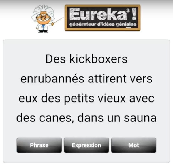 page d'accueil application Eurekaaa