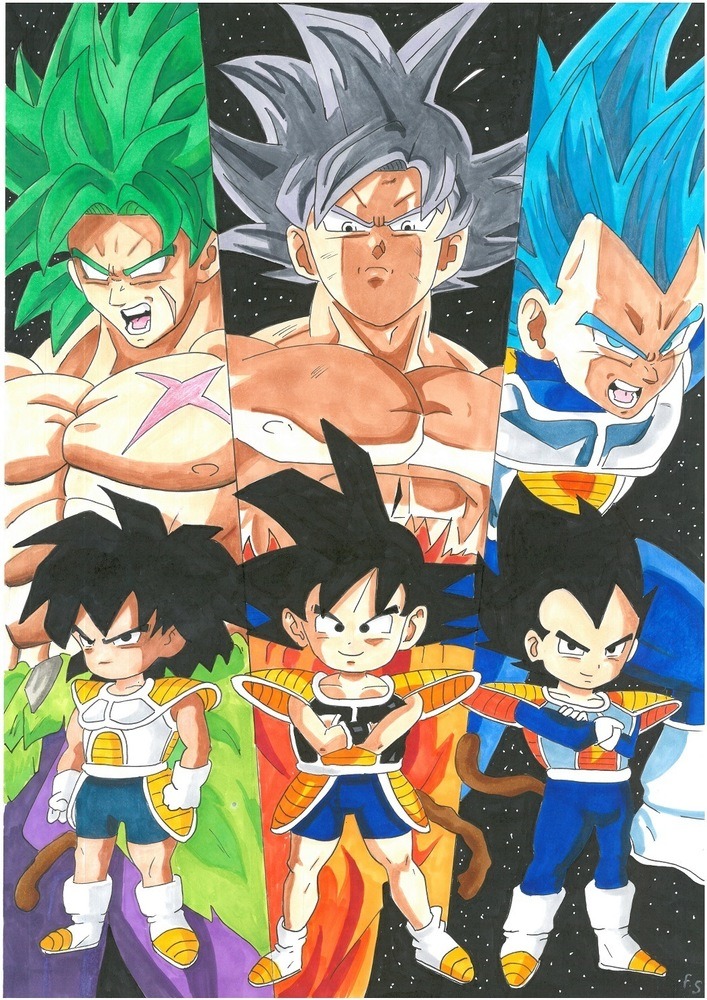 Goku And Vegeta And Broly