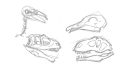 Des formes géométriques et un visage simplifié
