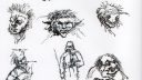 Dessins de personnages en noir et blanc, style cartoon, sur le blog Apprendre à Dessiner