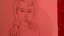 Dessin de profil d'une personne avec des traits simples et des couleurs douces
