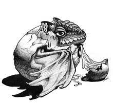 dessin hachure dragon ombrage hachures