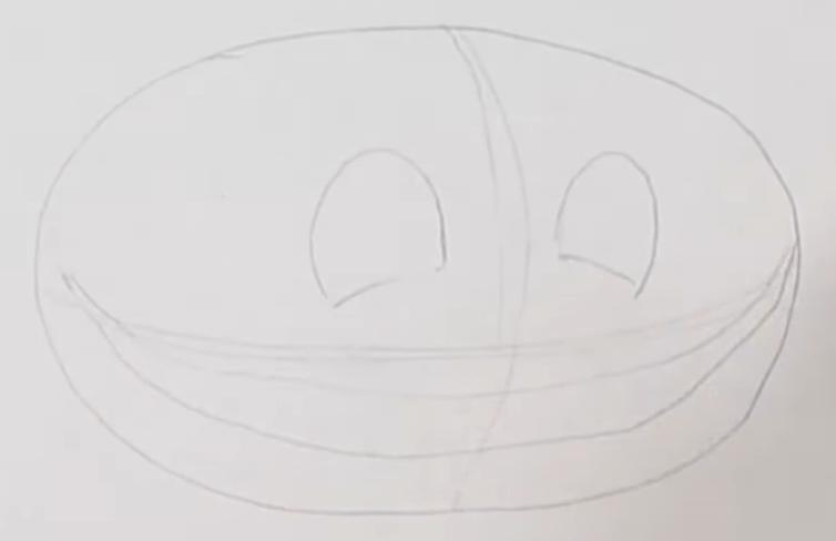 Yeux et sourire d'un citrouille