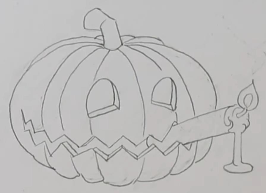 Construction d'une citrouille d'Halloween