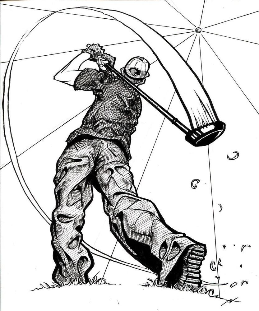 dessin golfeur