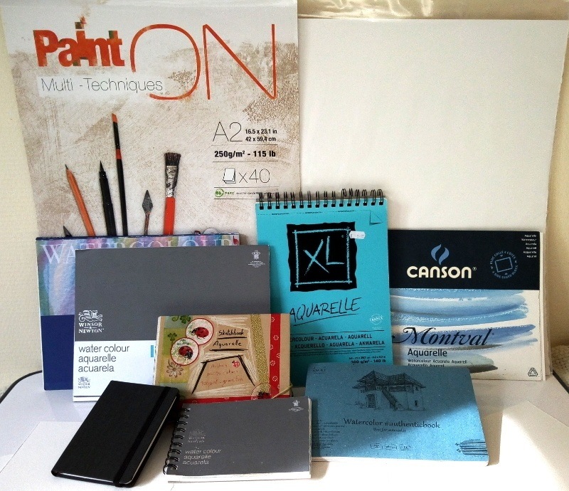 Variété de papiers pour l'aquarelle