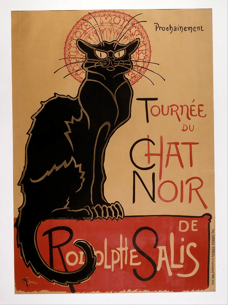 illustration publicitaire Affiche du Cabaret “Le Chat Noir”