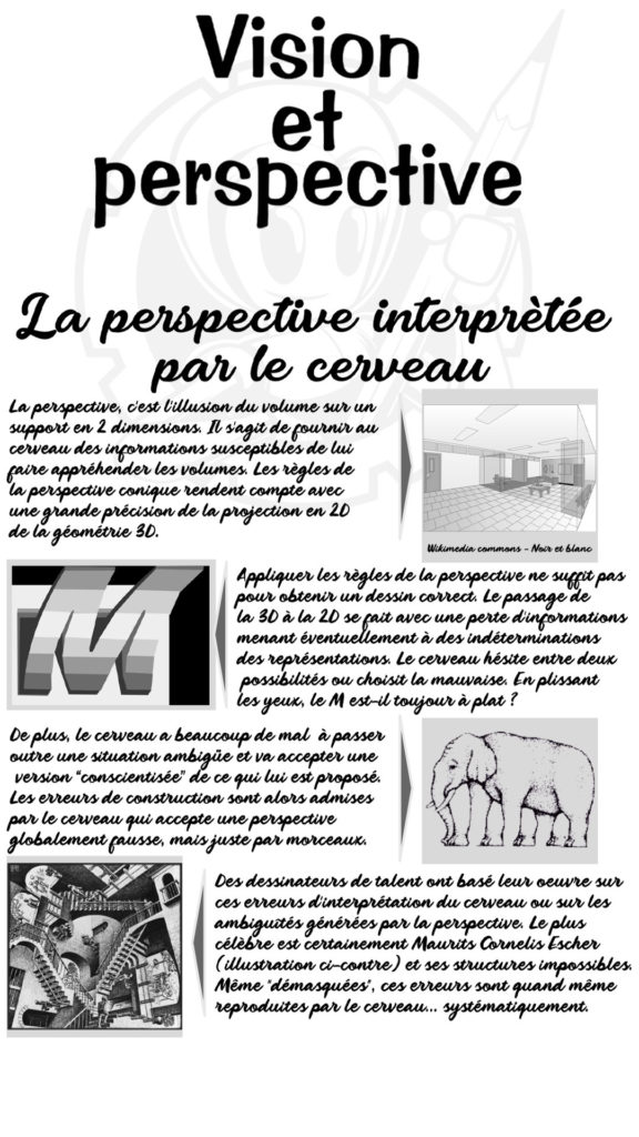 Explication sur l'interprétation de la perspective par le cerveau