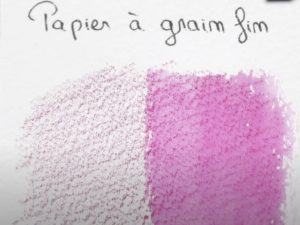 crayon aquarellable papier grain fin