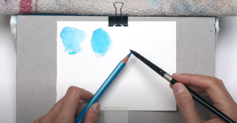 crayon aquarellable astuce