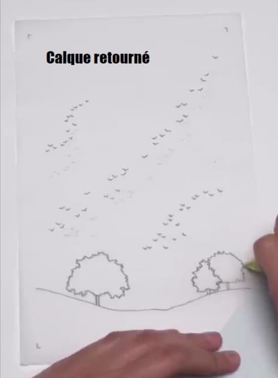 Papier calque envers