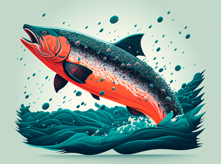saumon illustration
