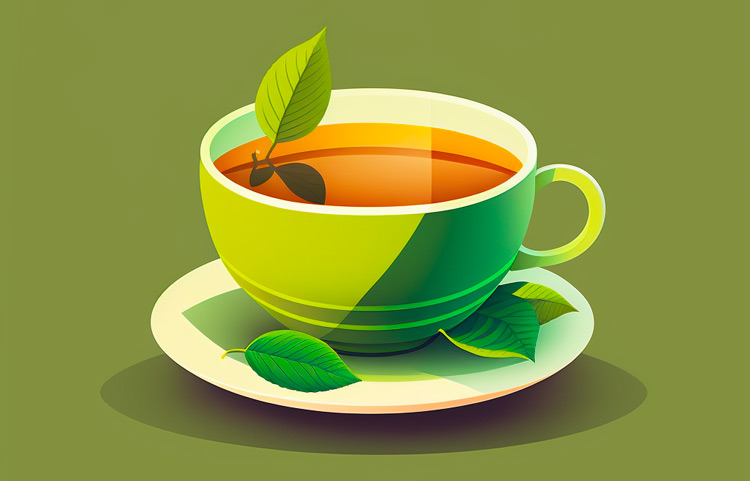 thé vert illustration