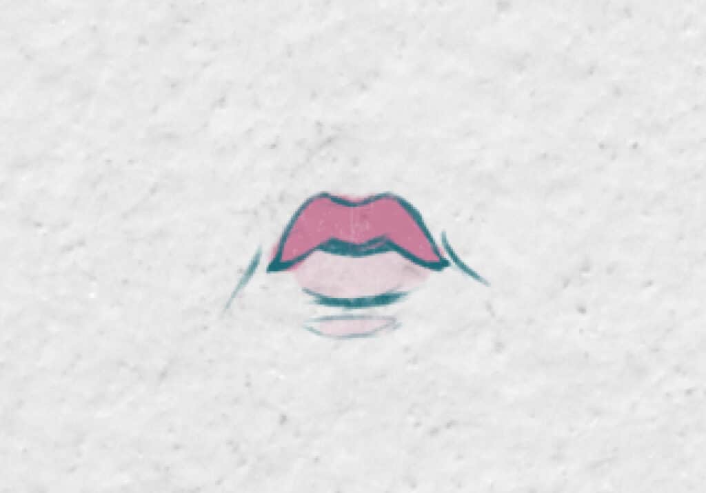 Dessiner une bouche d'enfant