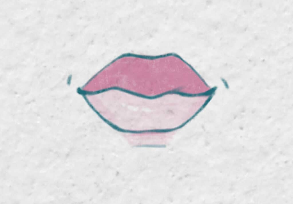 Dessiner une bouche de femme