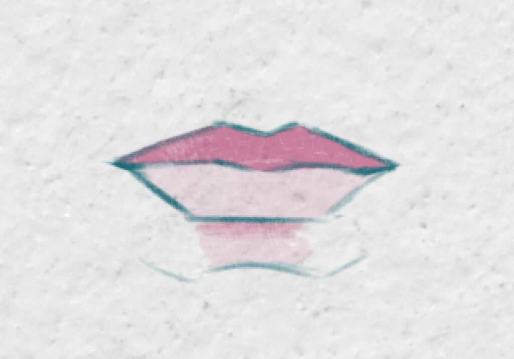 Dessiner une bouche d'homme