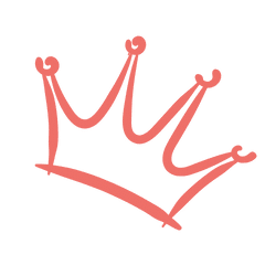 Couronne décorative rose dessinée à la main pour décoration de titre