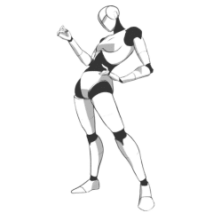 un personnage avec une anatomie simplifiée