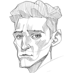 Illustration d'un portrait de 3/4