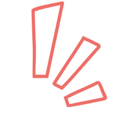 Trois lignes d'exclamation rose en mouvement pour décoration de titre dynamique
