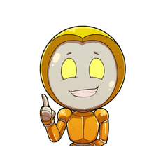 Mascotte Océ avec pouce levé et sourire confiant, personnage en combinaison orange pour section FAQ