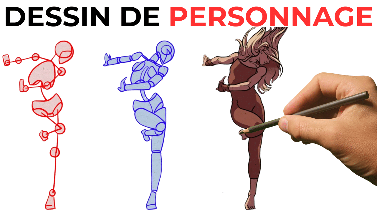 Vignette sur les cours de personnages pour apprendre à les dessiner, dessiner les postures, simplifier , dessiner les vêtements,...
