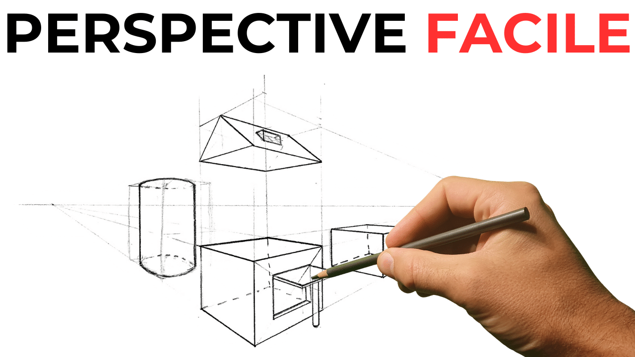 Vignette live + pour des live sur la perspective facile. On voit des formes géométriques en perspective