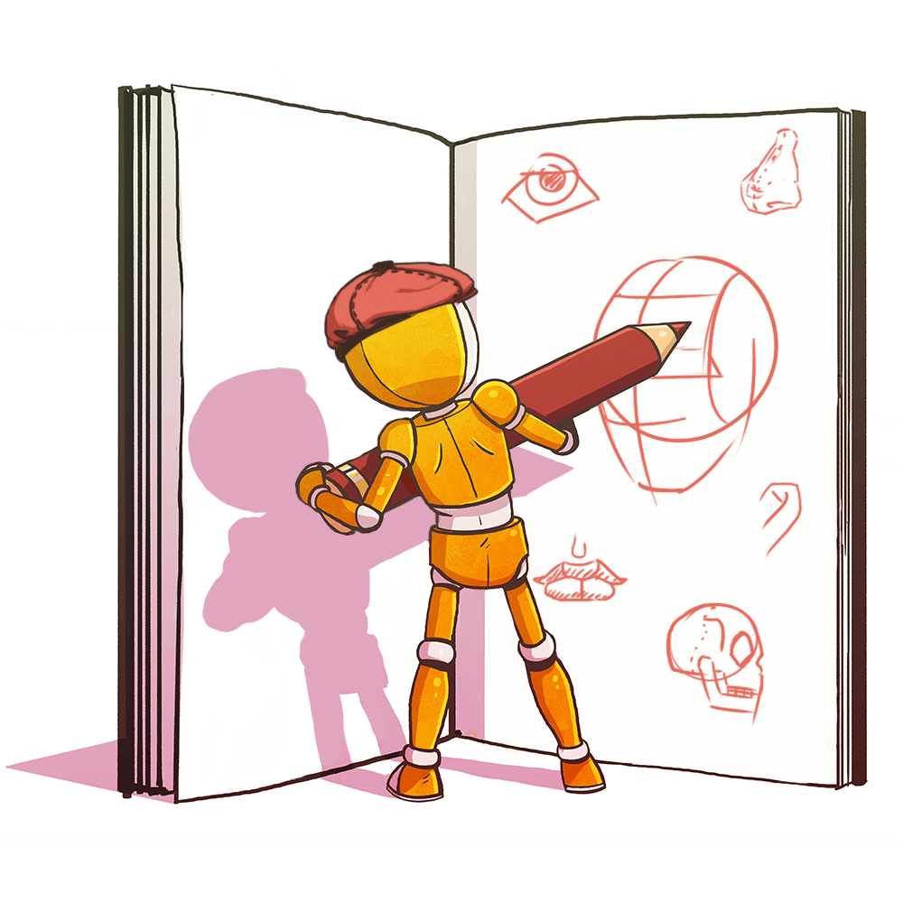 Mascotte AAD livre portraits visages blog