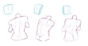 Illustration pour dessiner le dos.