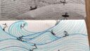 Surfeurs batons bleus
