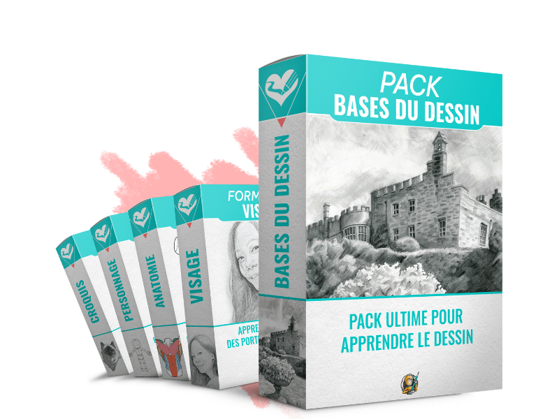 visuel du pack bases du dessin regroupant les 8 formations indipensable du site