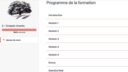 Programme de formation pour apprendre à dessiner, avec une section intitulée "Les bases"