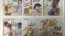 Une bande dessinée avec des personnages et des dialogues humoristiques