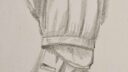 Dessin représentant une personne de dos portant un sweat à capuche