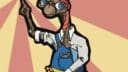 Dessin d'un extraterrestre avec un bandana et des vêtements colorés