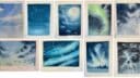 Dix illustrations de paysages nocturnes avec des nuances de bleu