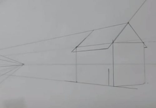 Paysage perspective maison